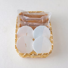 鮎のうた 5個 ・ 水羊羹(大納言小豆) ・ 水羊羹(一粒国産栗入)各2個(竹籠入り)