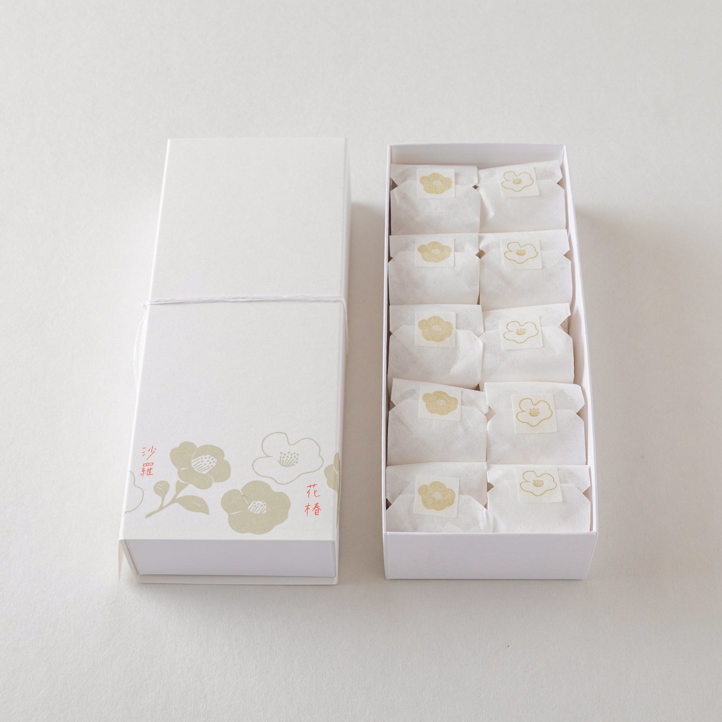 沙羅 5個 ・ 花椿 5個（専用箱入）